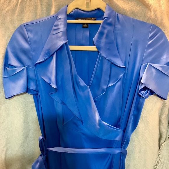 BR royal blue faux wrap dress - Picture 4 of 4